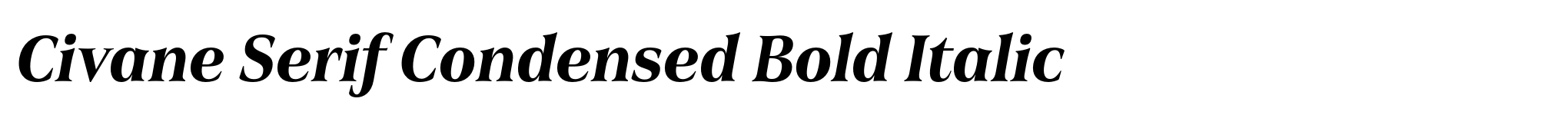 Civane Serif Condensed Bold Italic image